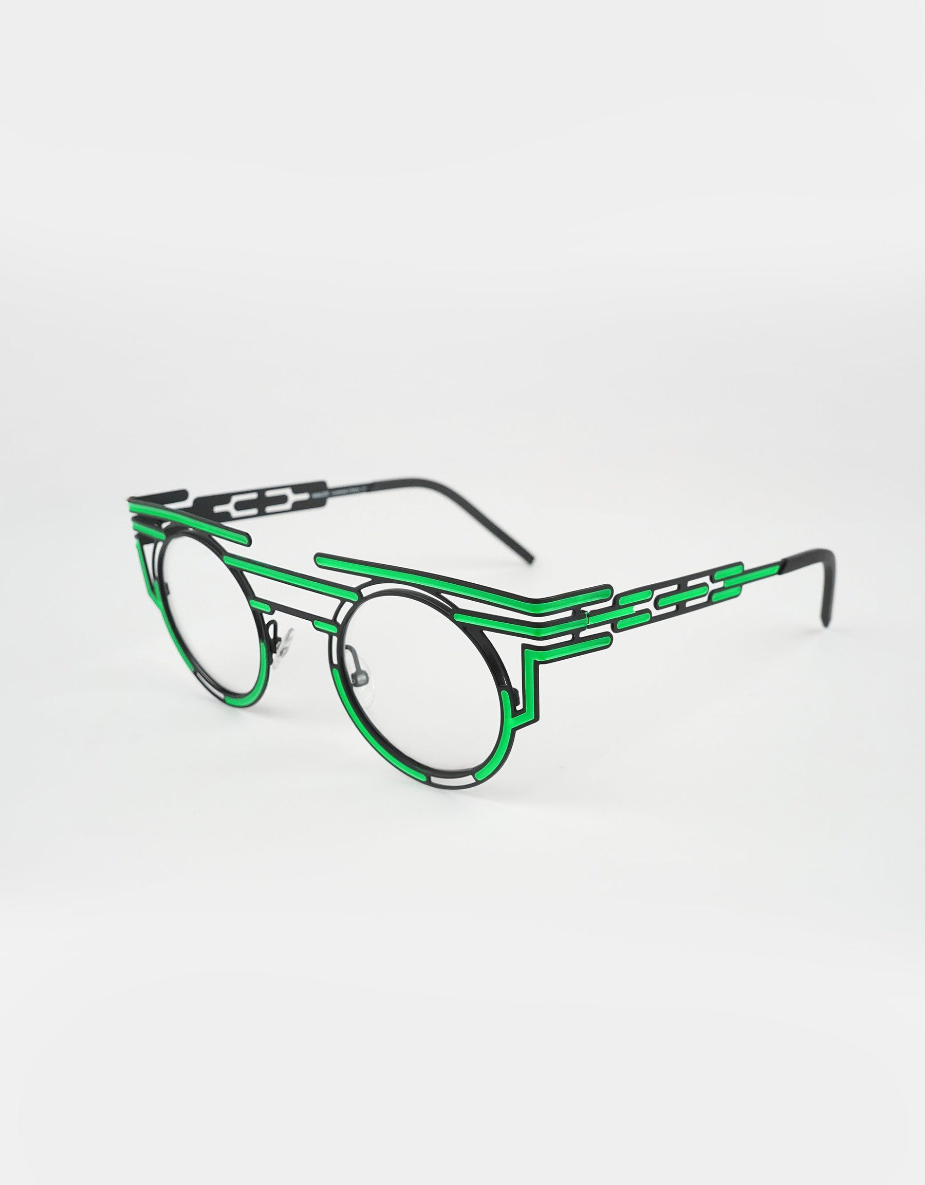 AZTEC 6 in C52 - BLACK/GREEN FLUO
